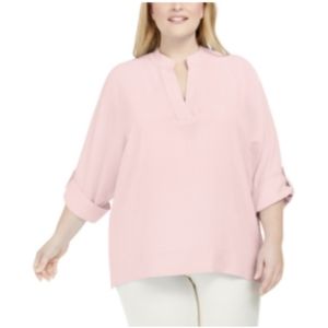 Calvin Klein Plus Size Split-Neck Tunic